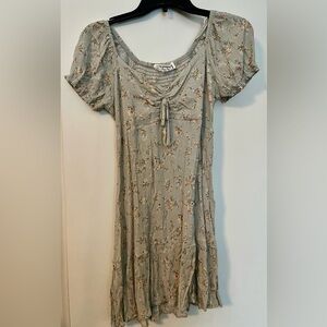 Altar'd State Floral Dress - Gray and Pink